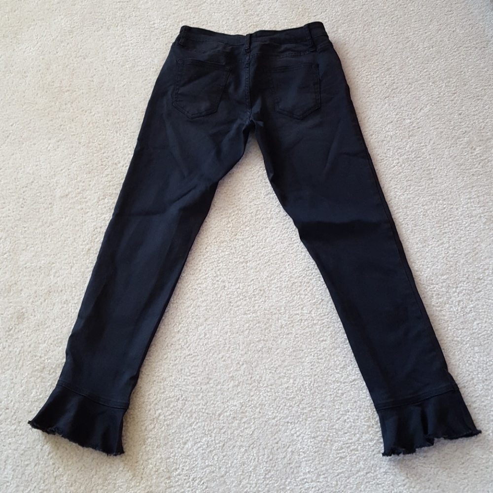 Firth frayed hem ruffle bottom lightweight jean - Picture 5 of 8